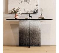 Sleek Black Acrylic Entryway Table, Narrow Console for Living Room & Hallway, Modern Sofa Table, Foyer Accent Table 80x30cm (31.5x12in) - Stylish Furniture for Small Spaces