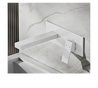 Sleek Black Brass Bathroom Faucet Single Handle Dual Control Hot & Cold Concealed Basin Tap for Bathtub & Sink Modern White Finish Fixture