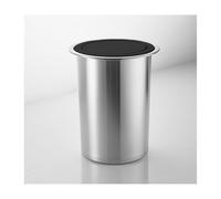 Sleek Black Built-in Trash Can with Swing Lid, Stainless Steel Concealed Waste Bin for Office, Kitchen & Hotel, Space-Saving Design, Modern Garbage Solution