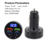 Sleek Black Finish on the Compact Design of the High Efficiency 33W PD Car Charger Suitable for Any Vehicle Interior