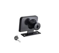 Sleek Black Zinc Alloy Lock Designed for Sliding Glass Cabinet Doors, Comes with 2 Keys (3#)