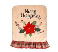 Sleek chair cover set featuring seasonal designs of snowmen and santa perfect for entertaining guests (3#)
