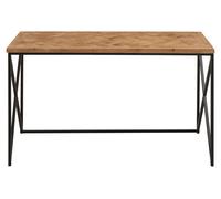 Sleek Console Table With Natural Parquet Top, Contemporary Console Table For Livingroom, Versatile Table Premier Housewares Natural One Size
