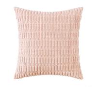 Sleek Contemporary Design of These Corduroy Throw Pillows That Perfectly Fit into Modern Home Decor Themes (18x18inch/45x45cm Pink)