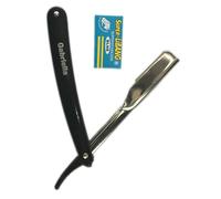 Sl ut Throat FOLDABLE Disposable Razor & Set of 2 Blades