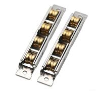 Sleek Design 2 Pack of Stainless Steel Sliding Door Rollers with Silence Optimized Bearing Mechanism (A)