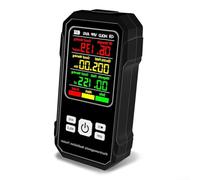 Sleek Design Electromagnetic Detector Capable of Simultaneously Displaying Three Key Parameters RF Intensity, Electric & Magnetic Fields (Black)