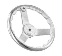 Sleek Design Meets Functionality The 3 Spoke Chromed Metal Hand Wheel (8 Inch)
