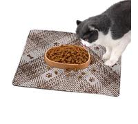 Sleek Design Pet Feeding Mat, Waterproof Cat Feeding Mat, Sturdy Dog Feeding Mat Decorative Pet Mats 40x60x3cm for Home, Dog Bowl, Cats, Decoration, Black, Yellow, Green, Brown Color