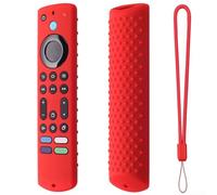 Sleek Design Shock Resistant Silicone Cover For Your Essential For Fire TV Remote Control Device (red)