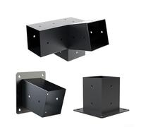 Sleek Design Wall Mounted Brackets Set for Building a Stylish Slanted Roof Pergola Over for 4x4 Wooden Bases (C )