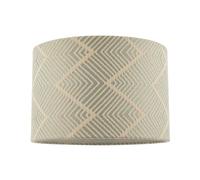 Sleek Duck Egg and Cream Geometric Designer Lamp Shade in Textured Jacquard Fabric | 30cm x 20cm | for Ceiling Pendant or Lamp Base by Happy Homewares