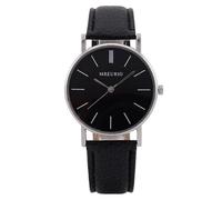 Sl ashion with Strap Dial Men's Leather Watch Watch Womens Watch Analog (E, One Size)
