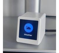 Sl unctional Design Meets Practicality Monitor Vital Financial Data Alongside Current Local Conditions (White)