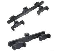 Sleek & Functional Mic Stand Supporting Double Cell Phones Alongside a Secure Tablet Mounting Option (2 X Phone Holder)