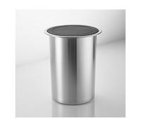 Sleek Grey Built-in Trash Can with Flip Lid, Stainless Steel Cover, Hidden Waste Bin for Office, Kitchen, Hotel - Stylish & Space-Saving Waste Management Solution