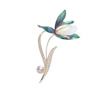 Sleek Magnolia Brooch Cultural Inspired Design Clothing Accessories Unique Magnolia Badge for Everyday Artistic Flower Brooches