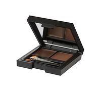 Sleek MakeUP Brow Kit, Brow Wax and Powder Kit with Tweezers and 2 Brushes, Define and Sculpt Brow with a Travel Size Kit, Dark