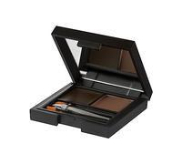 Sleek MakeUP Brow Kit, Brow Wax and Powder Kit with Tweezers and 2 Brushes, Define and Sculpt Brow with a Travel Size Kit, Extra Dark