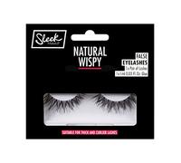 Sleek MakeUP False Lashes, Reusable and Easy to Apply, Latex-Free Glue Included, Natural Wispy, 1 Pair