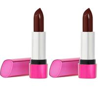 Sleek MakeUP Luxe Lip Satin Lipstick, Highly Pigmented, Hydrating, Creamy Formula, 100% Vegan, Plush (Deep Purple) (Pack of 2)