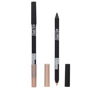 Sleek MakeUP LuxeLine All Day Wear Kohl Kajal Dual Liner - Dual-Ended Eyeliner Pencil with Bold Pigment & Highlighter, 1g (Black Eclipse)