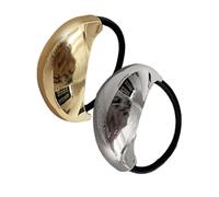 Sleek Metal Hair Ties for Women, 2x Adorable Ponytail Cuff Holders, Stylish & Portable Hair Accessories for Everyday Wear, Home & Travel, 2.17x1.97x0.98 Inches