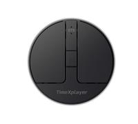 Sleek Mini Round Mouse with Pressure Sensing Scroll, Ultra-Portable Wireless Mouse with Connectivity: Wired, 2.4G, and Dual Bluetooth, Rubber Sleeve Included, Ideal for Business Professionals (Black)