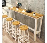 Sleek Modern Bar Height Console Dining Table - 39.4" L x 15.7" W x 39.4" H, Stylish Light Brown Finish, Perfect for Kitchen, Dining Room, Entryway & Home Decor