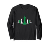 Sleek Modern Chess Set Design Long Sleeve T-Shirt