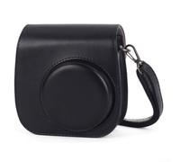 Sleek Portable Retro Style PU Leather Organizer Suitable for All For Mini Film Cameras on the Market (black)