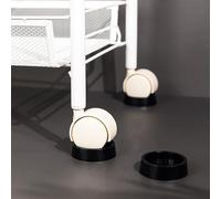 Sleek Round Rubber Pads Designed as an Effective Barrier Against Indentations on For Carpets (4pcs S)