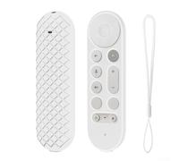 Sleek Silicone Cover Designed for the For Google TV 4K Remote, Offering Protection from Wear and Tear (White)
