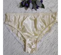 Sleek Solid Thongs Made of Soft Silk for Women, Underwear Choice for All Season Comfort (XL Light skin)