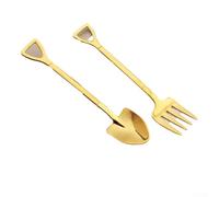 Sleek Stainless Steel Shovel Spoon Perfect for Cooking, Serving, or Eating Out (Gold)