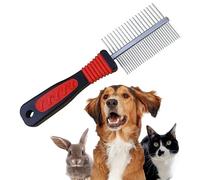 Sleek Style® Heavy Duty Professional Dog Grooming Comb Deshedding Tool Pet Grooming Stainless Steel Metal Double Sided Comb for Small & Large Pets Medium & Long Hair Fur Rake Tool 17x6 CM (17 X 6 CM)