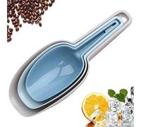 Sleek Style® Plastic Food Scoops Set Ice Scoop, Multifunction Food-Grade Scoop for Kitchen Bar Popcorn Flour Candy Coffee Beans Sweet Feed Pet Dog Scooper Shovel Storage Container Scoops Set
