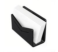 Sleek Vertical Mail Organizer In Acrylic With Anti Slip Features, For Organizing And Displaying Incoming Mail, Bills, And Letters On Desk(Is black)