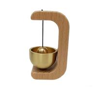 Sleek Wireless Japanese Doorbell Wood and Brass Construction for a Classic Look (A)