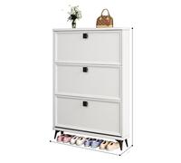 Sleek Wooden Shoe Rack Adjustable Shelves Versatile Shoe Storage in Multiple Sizes & Colors (White Double Bed Size 90cm)