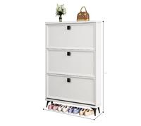 Sleek Wooden Shoe Rack with Open Storage Adjustable Shelves Various Sizes & Colors (White Double Bed 70cm) - Ideal Entryway Solution