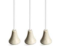 sleeklight Replacement Ceiling Switch Pull Cord, Classic Acorn Style Handle and Connector in Cream Marble Effect. Pack of Three.