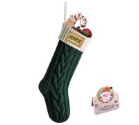 Sleeleece 1PCS Personalized Christmas Stockings 18” Large Cable Knitted Christmas Stocking Personalized Stockings Christmas Fireplace Hanging Sock Gift Bag for Holiday Xmas Party Family Decor