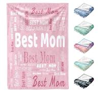 Sleeleece Customized Throw Gifts for Mom Grandma,Personalized Mom Gifts for Thanksgiving Mothers Day,Custom Mom Blanket from Daughter Son,Presents for Mother's Day,Photo Gifte for Anniversary Birthday
