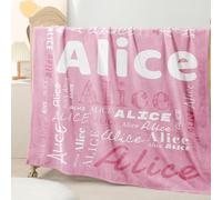 Sleeleece Personalised Baby Blanket,Breathable Summer Swaddle Blanket for Newborn with Name,Custom Baby Blankets for Baby Girl or Boy Blanket for Pram or Car Seat,New Baby Gifts,Presents for Mother