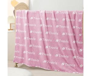 Sleeleece Personalised Baby Blanket with Names and Patterns,Custom Soft Flannel Blanket for Kids,Adult,Personalised blanket for baby,Personalised Baby Gifts for Baby Shower Christmas Birthday boy girl