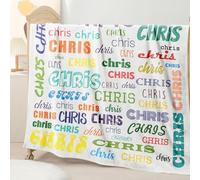 Sleeleece Personalised Baby Blanket with Names Custom Blankets Personalised Baby Gifts Customised Blanket for Boys Girls Newborn Toddlers Kids Adults,Kids Baby Blanket Newborn Gifts