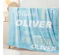 Sleeleece Personalised Baby Blanket with Names Custom Blankets Personalised Baby Gifts Customised Blanket for Boys Girls Newborn Toddlers Kids Adults,Kids Baby Blanket Newborn Gifts