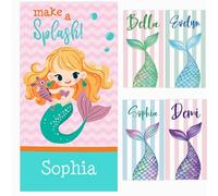 Sleeleece Personalized Beach Towel for kids Adults,Lightweight Microfibre Custom Kids Beach Towel,Quick Dry Soft Personalized Swim Pool Towels for Girls Boys,Custom Bath Towels for Holiday,Birthday