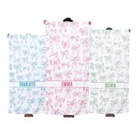 Sleeleece Personalized Beach Towel,Personalized Travel Bath Towel,Lightweight Microfibre Bow Beach towel for Girls Women,Quick Dry Personalised Swimming Towels for Bath,Pool Party,Travel